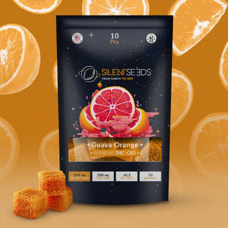 Gumové bonbóny s THC a CBD | Guava a pomeranč