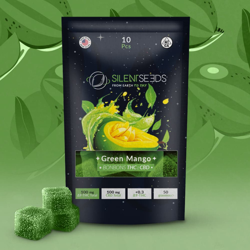 Gumové bonbóny s THC a CBD | Green Mango
