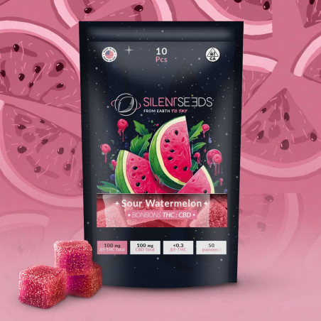 Gumové bonbóny s THC a CBD | Kyselá vodní meloun